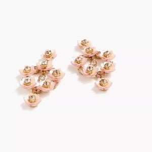 NWT J. Crew pink flower blossom earrings